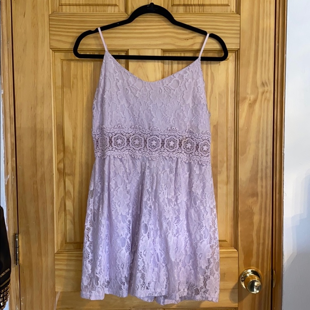 Lilac lace romper